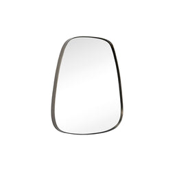 Hübsch Retro Wall Mirror Trapezium Brushed nickel