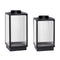Hübsch Ripple Lanterns Black (set of 2)