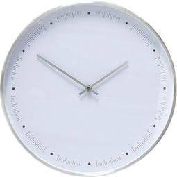 Hübsch Wandklok wit/zilver 40x40 CM