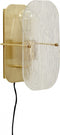 Hubsch Wandlamp metaal/glas - goud