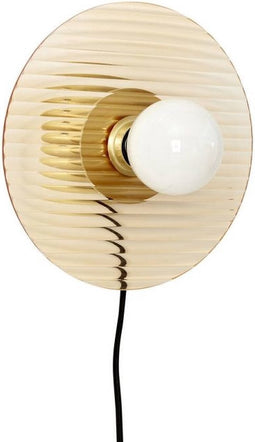 Hubsch Wandlamp metaal/glas - messing