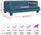 vidaXL - Hondenmand - 80x45x30 - cm - fluweel - blauw