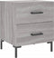 vidaXL - Nachtkastje - 40x35x47,5 - cm - bewerkt - hout - grijs - sonoma - eikenkleur