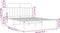 vidaXL - Bedframe - met - hoofdbord - metaal - wit - 135x190 - cm