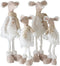 J-Line figuur Muis Staand Deco - textiel - wit/beige - large - 2 stuks