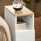 SoBuy FBT149-WN - Sofa Bijzettafel - 2 Laden en Open Vak - Wit - 20x35x60cm