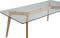 HUDSON - Salontafel - Lichte houtkleur - Glas