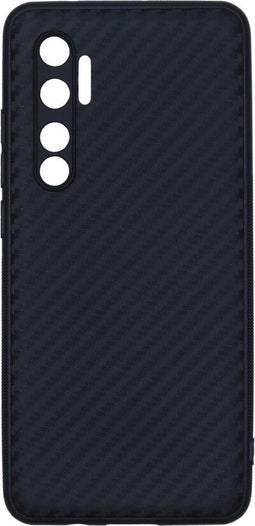 Hoesje Siliconen Geschikt voor Xiaomi Mi Note 10 Lite - Carbon Softcase Backcover - Zwart