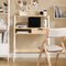 SoBuy FWT63-N - Bureau - Houtcomposite met Opbergruimte - Naturel