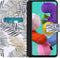 iMoshion Hoesje Geschikt voor Samsung Galaxy A51 Hoesje Met Pasjeshouder - iMoshion Design Softcase Bookcase - Wit / Meerkleurig / Goud / Zwart / Glamour Botanic