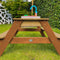 AXI Emily Zand & Water Picknicktafel met Speelkeuken wastafel Bruin - Incl. 17-delige accessoire-set