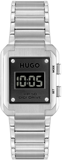 HUGO HU1530356 #THRIVE Horloge - Heren - Mineraalglas - Staal - Zilverkleurig - 40 mm breed - Quartz - Vouw/Vlindersluiting - 5 ATM (douchen)