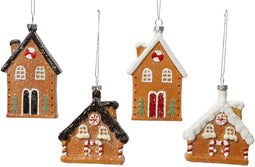 Huis kunststof l7.5b12h3 cm bruin a4 kerst