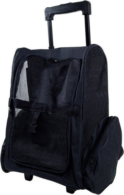 Huisdierenrugzak met wielen Gloria Trolley Trip Zwart (36 x 30 x 49 cm)