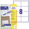 Huismerk Avery 4782 Universele Etiket 97x67.7mm