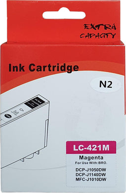 Huismerk Brother LC-421M cartridge magenta