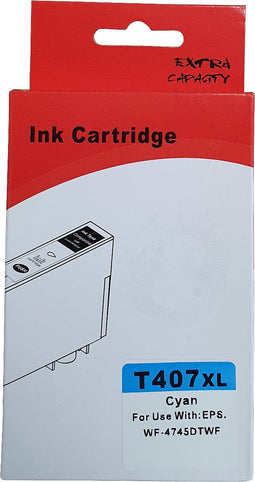 Huismerk Epson 407 cartridge cyaan