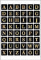 Huismerk Herma 4130 Etiket met letters A-Z 13mm Zwart-Goud - 1 pakje met 2 velletjes