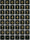 Huismerk Herma 4131 Etiket met getallen 0-9 Zwart-Goud - 1 pakje met 2 velletjes