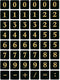 Huismerk Herma 4131 Etiket met getallen 0-9 Zwart-Goud - 1 pakje met 2 velletjes