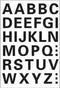 Huismerk Herma 4163 Etiket met letters A-Z 15mm Zwart - 1 pakje met 1 velletje