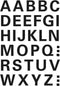 Huismerk Herma 4163 Etiket met letters A-Z 15mm Zwart - 1 pakje met 1 velletje