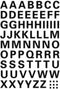 Huismerk Herma 4167 Etiket met letters A-Z 25mm Zwart - 1 pakje met 2 velletjes