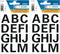 Huismerk Herma 4167 Etiket met letters A-Z 25mm Zwart - 1 pakje met 2 velletjes