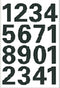 Huismerk Herma 4168 Etiket met getallen 0-9 25mm Zwart-Transparant - 1 pakje met 1 velletje