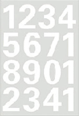 Huismerk Herma 4170 Etiket met getallen 25mm 0-9 Wit - 1 pakje met 1 velletje