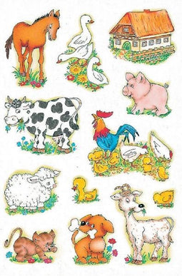 Huismerk Herma 5419 Etiket Boerderij Dieren - Pakje met 3 velletjes stickers