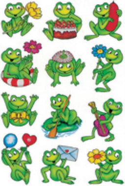 Huismerk Herma 5601 Etiket Kikker - Pakje met 3 velletjes stickers