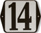 Huisnummer standaard nummer 14