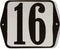 Huisnummer standaard nummer 16