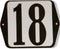 Huisnummer standaard nummer 18