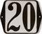 Huisnummer standaard nummer 20
