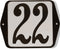 Huisnummer standaard nummer 22