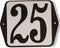 Huisnummer standaard nummer 25