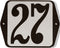 Huisnummer standaard nummer 27