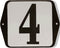 Huisnummer standaard nummer 4