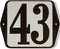 Huisnummer standaard nummer 43