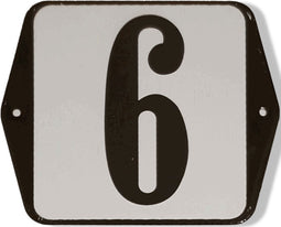 Huisnummer standaard nummer 6