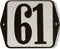 Huisnummer standaard nummer 61