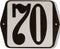 Huisnummer standaard nummer 70