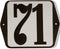 Huisnummer standaard nummer 71