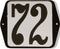 Huisnummer standaard nummer 72