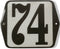 Huisnummer standaard nummer 74