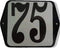 Huisnummer standaard nummer 75