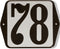 Huisnummer standaard nummer 78