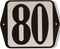 Huisnummer standaard nummer 80